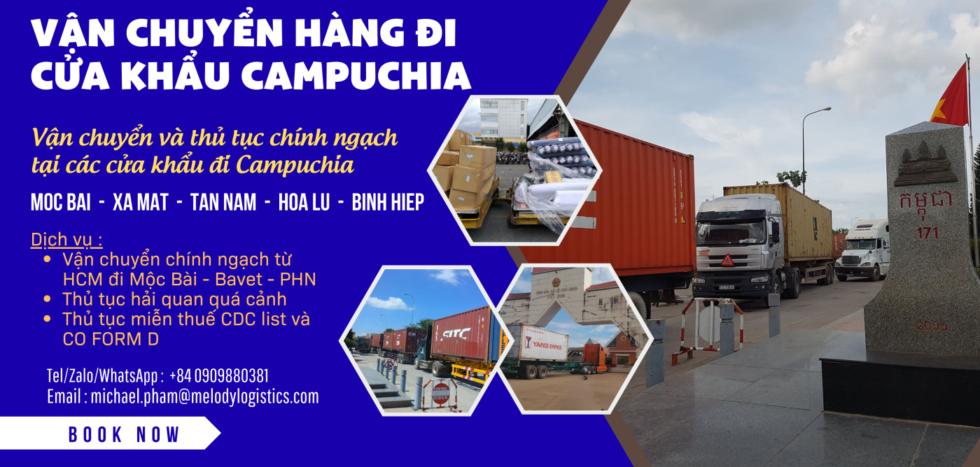 vận chuyển hàng hóa đi cửa khẩu Campuchia